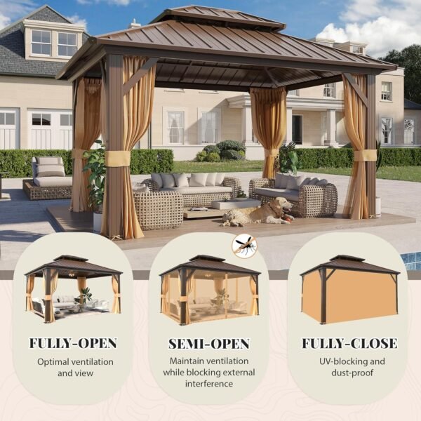 Premium Hardroof All-Weather Gazebo