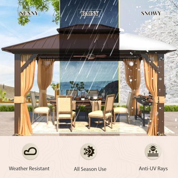Premium Hardroof All-Weather Gazebo