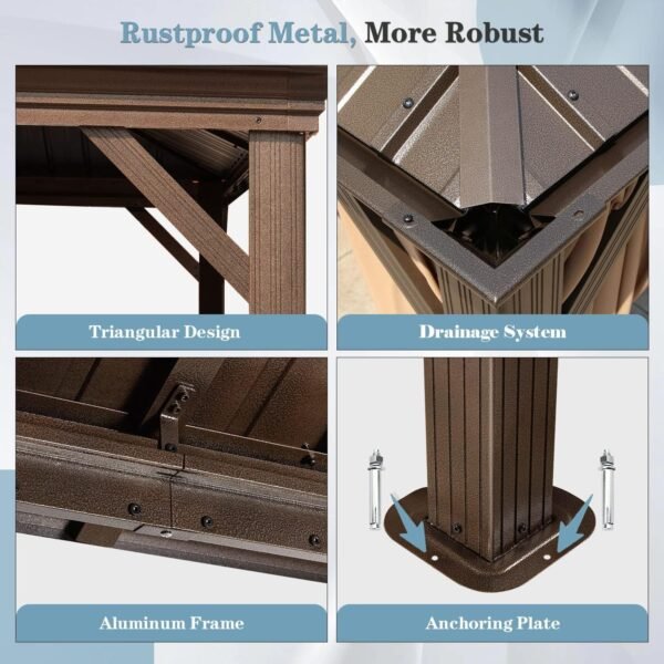 Premium Hardroof All-Weather Gazebo