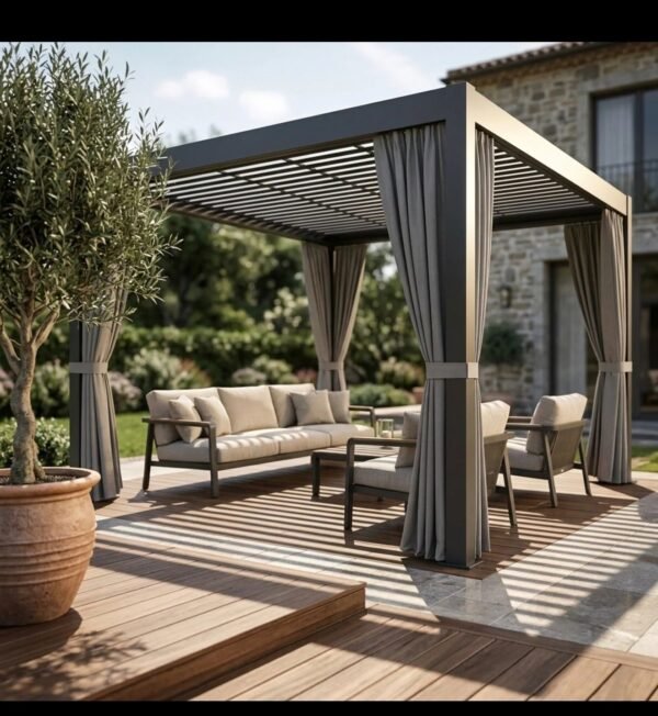 Louvered Pergola Awning 10 x 13 Feet